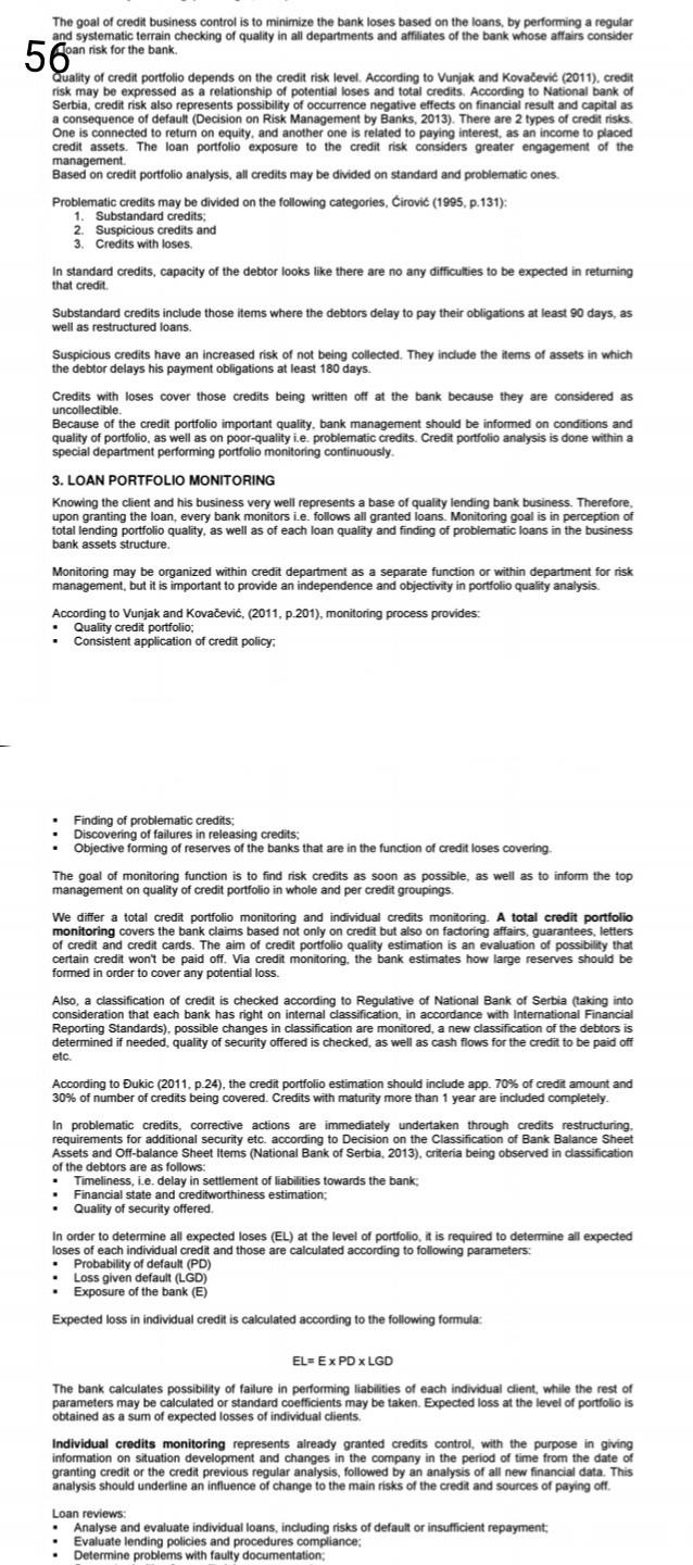 gh 56 The goal of credit business control is to