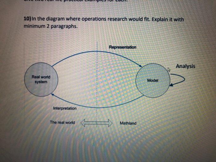 10) In the diagram where operations research