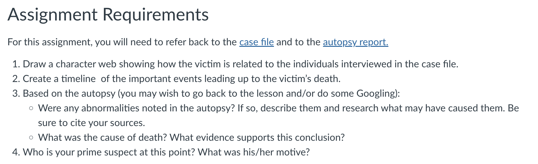 CSI Assignment Assignment Requirements For this
