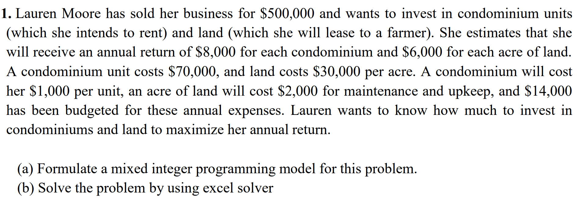 1. Lauren Moore has sold her business for