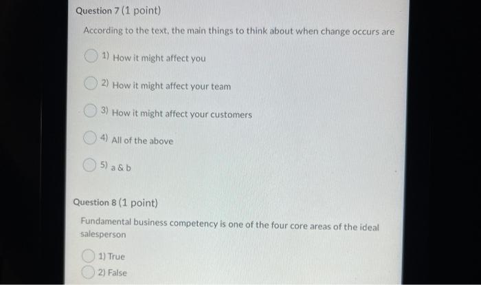 Question 7 (1 point) According to the text, the