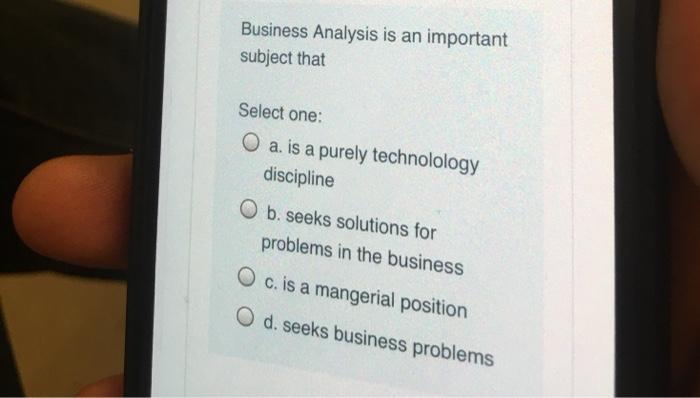Business Analysis is an important subject that