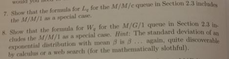 The Question is about 'Queueing Theory M/M/C and