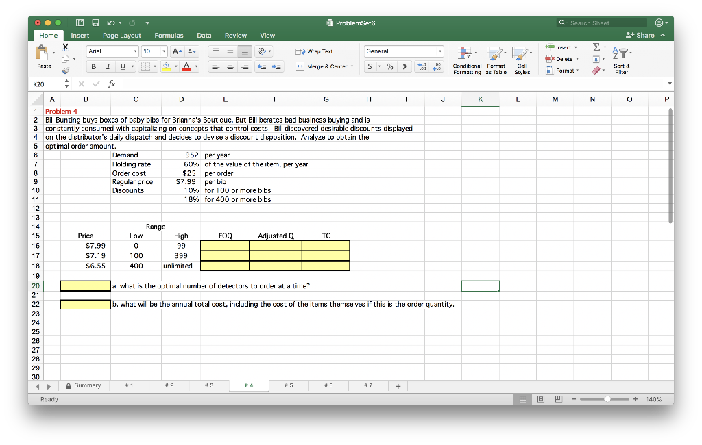 O. Problem Set Q Search Sheet Home Insert Page