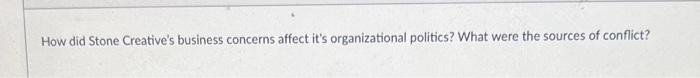 How did Stone Creative's business concerns affect