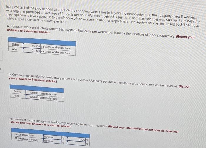 labor content of the jobs needed to produce the