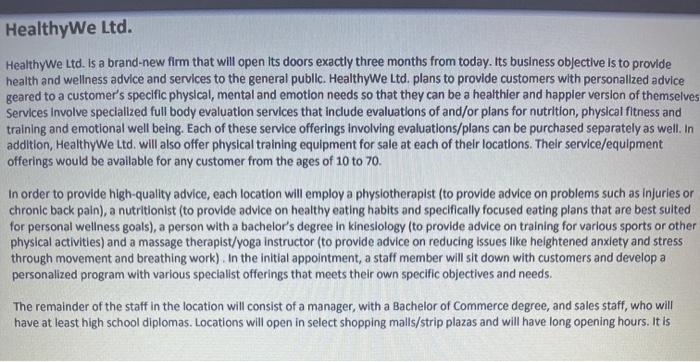 2. Do you think that Healthy We Ltd. would be a