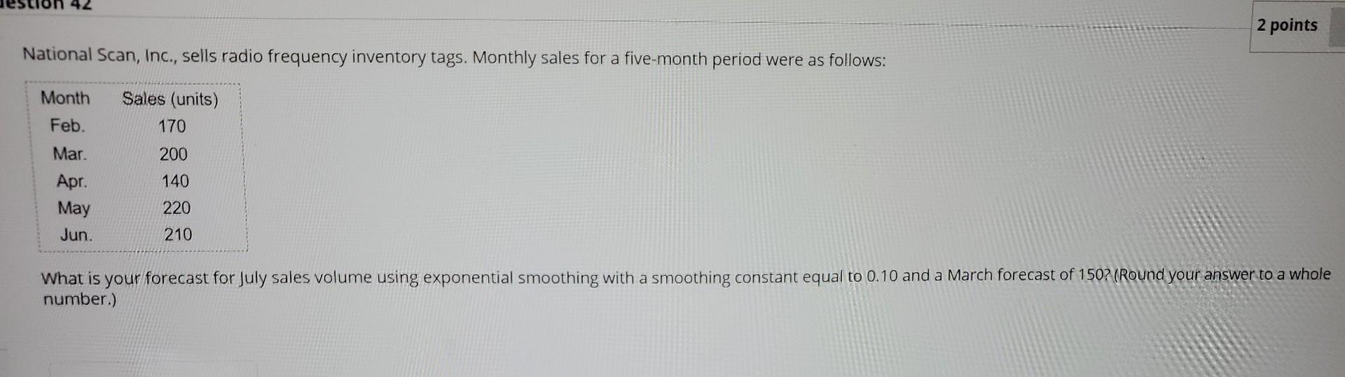 Need answer asap 2 points National Scan, Inc.,