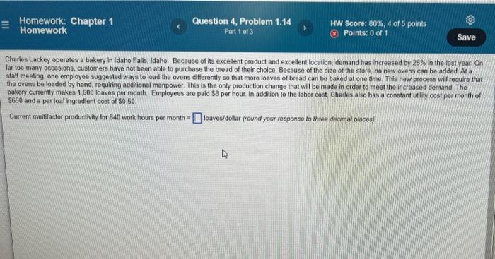 Homework: Chapter 1 Homework Question 4, Problem