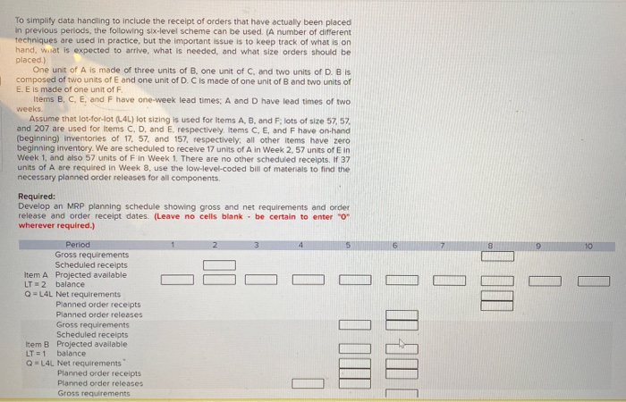 To simplify data handling to include the receipt
