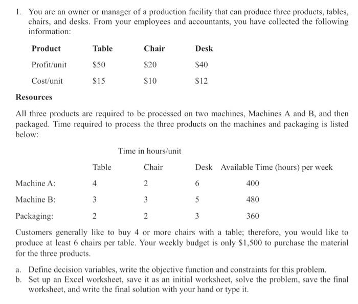 1. You are an owner or manager of a production