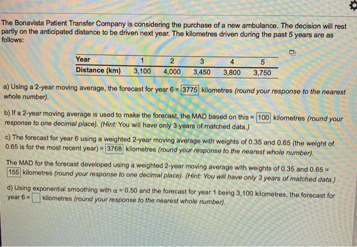 The Bonavista Patient Transfer Company is