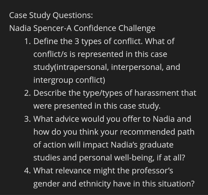 essay question please 2. Describe the type/types