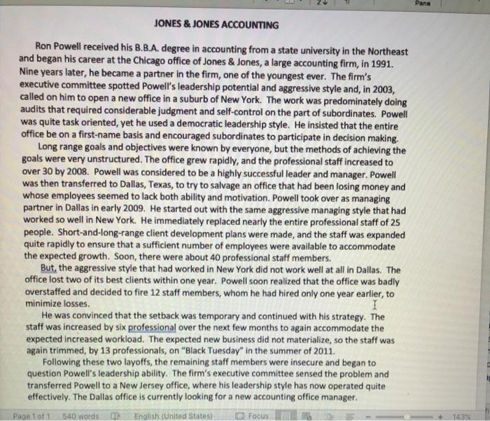 Pana JONES & JONES ACCOUNTING Ron Powell received