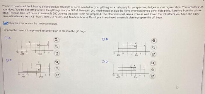 You have developed the following simple product