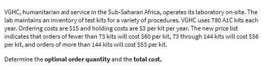 VGHC, humanitarian aid service in the Sub-Saharan