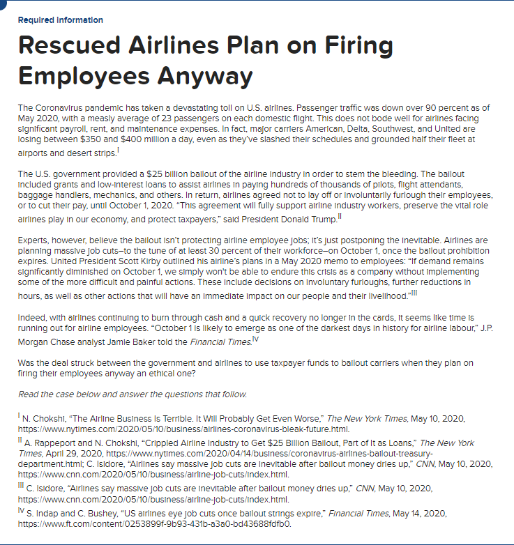 Assume that airline CEOs believe that laying off