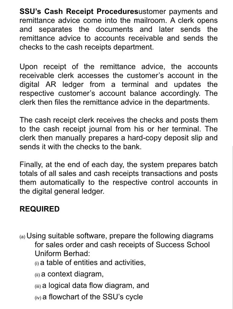 CASE STUDY 1: SUCCESS SCHOOL UNIFORM BERHAD