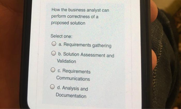 How the business analyst can perform correctness