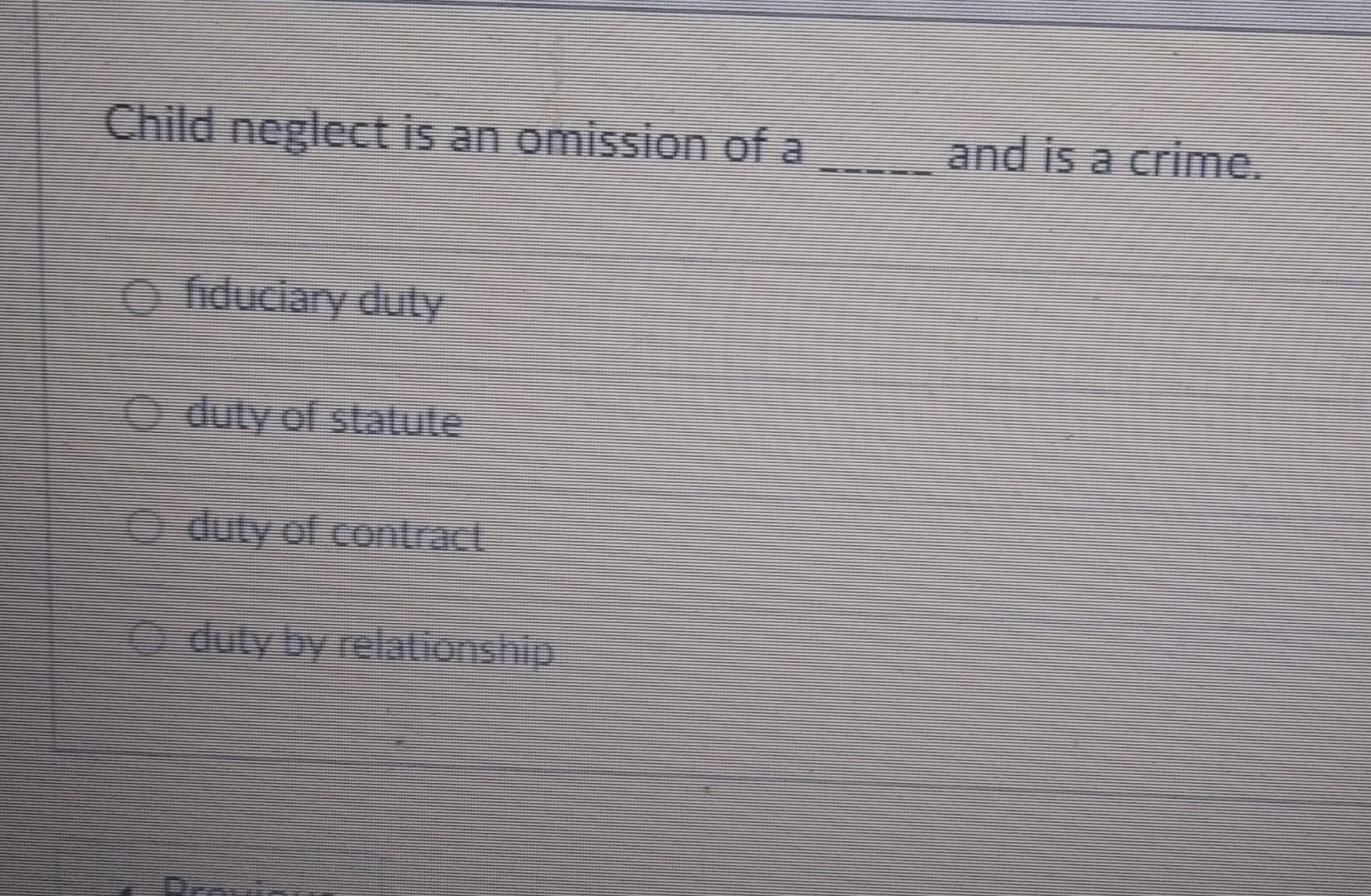 A person who involuntarily causes harm may be