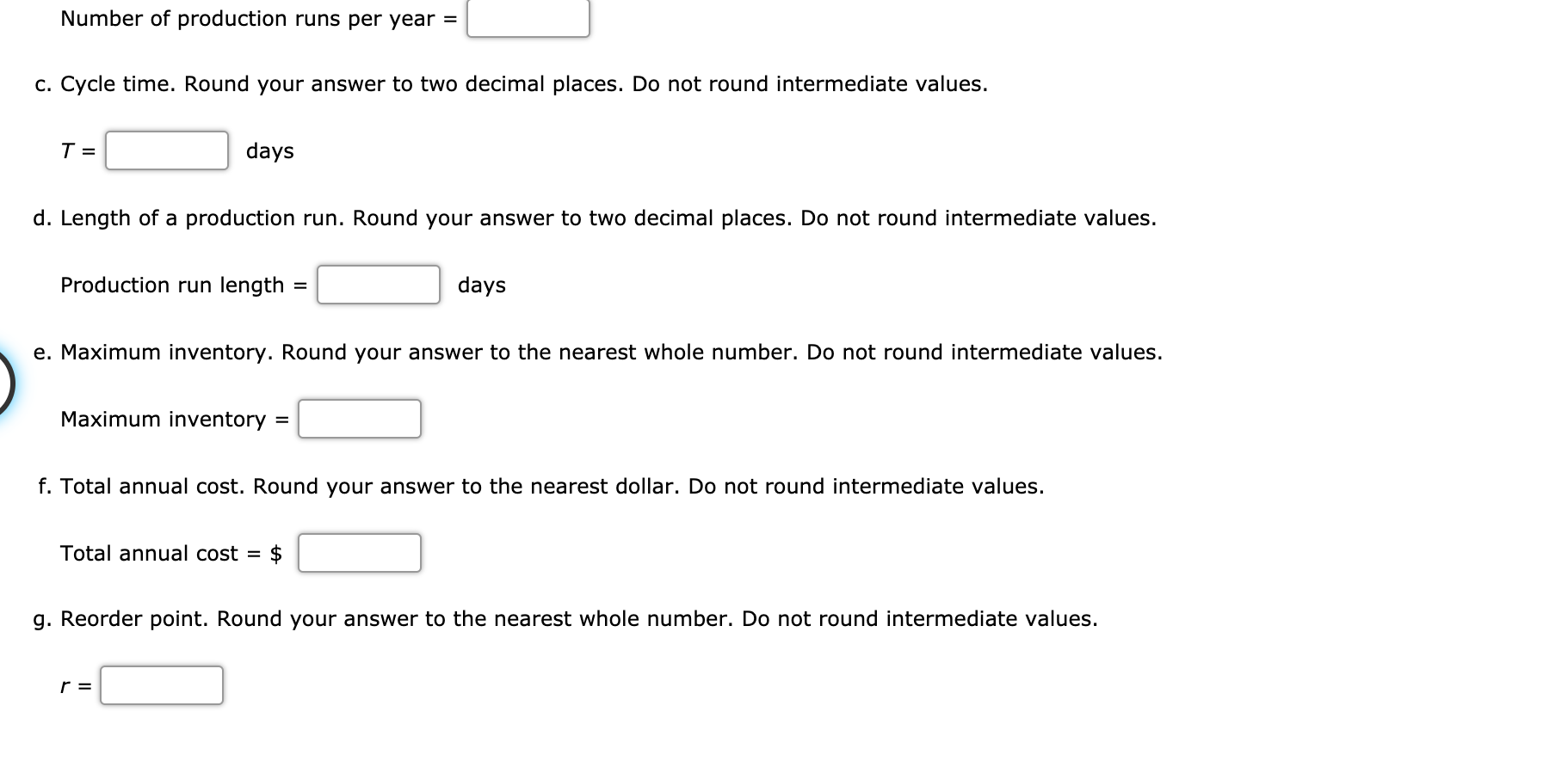 Problem 10-13 (Algorithmic) Wilson Publishing