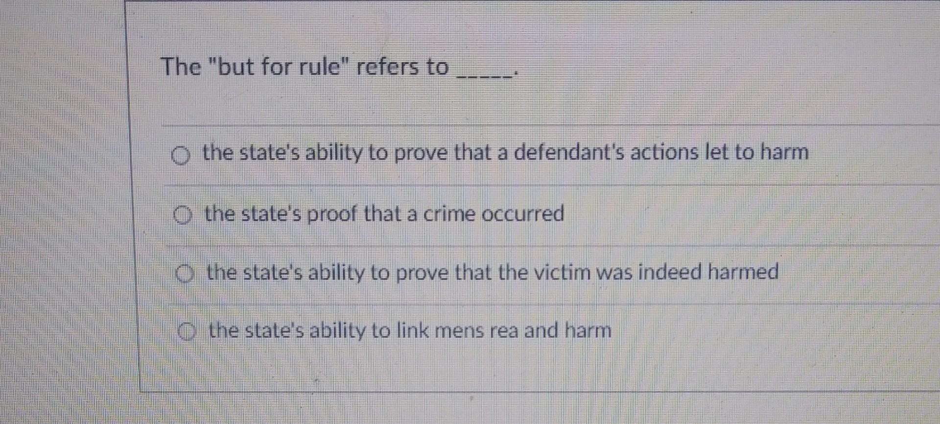 A person who involuntarily causes harm may be