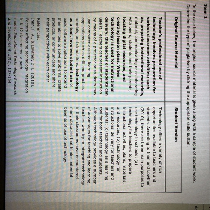 Item 1 In the case below, the original source