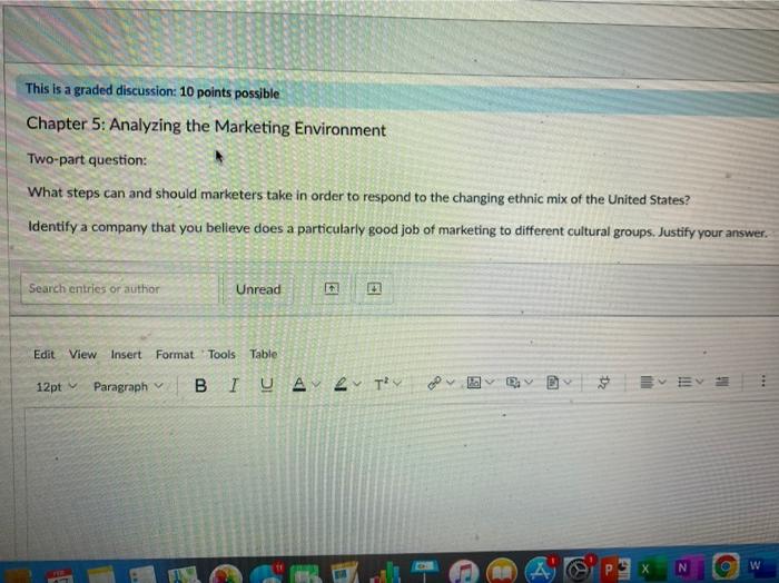 This is a graded discussion: 10 points possible