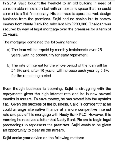 In 2019, Sajid bought the freehold to an old