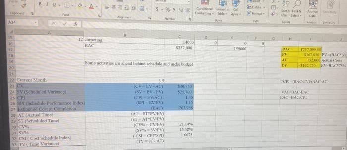 With the help of given value, Calculate AT, ST,