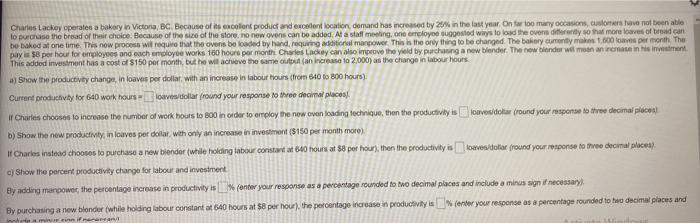 Charles Lackey operates a bakery in Victoria, BC
