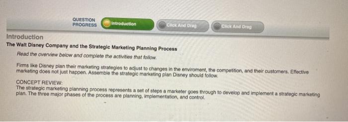 (marketing) QUESTION PROGRESS Introduction Cack