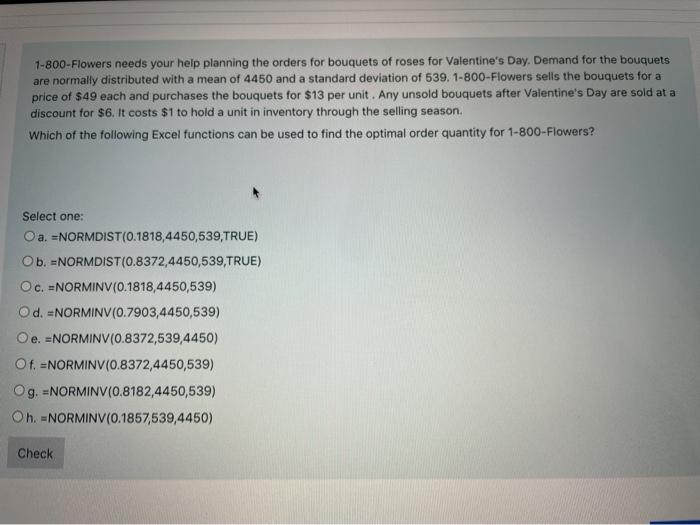 1-800-Flowers needs your help planning the orders