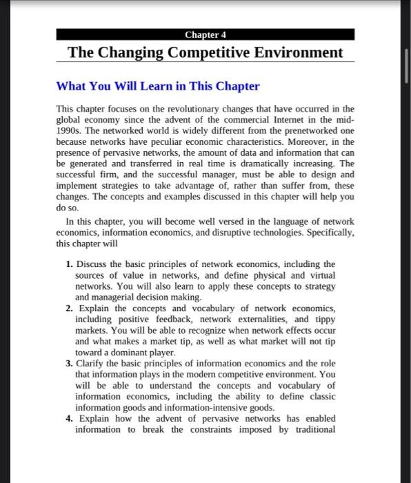 Chapter 4 The Changing Competitive Environment