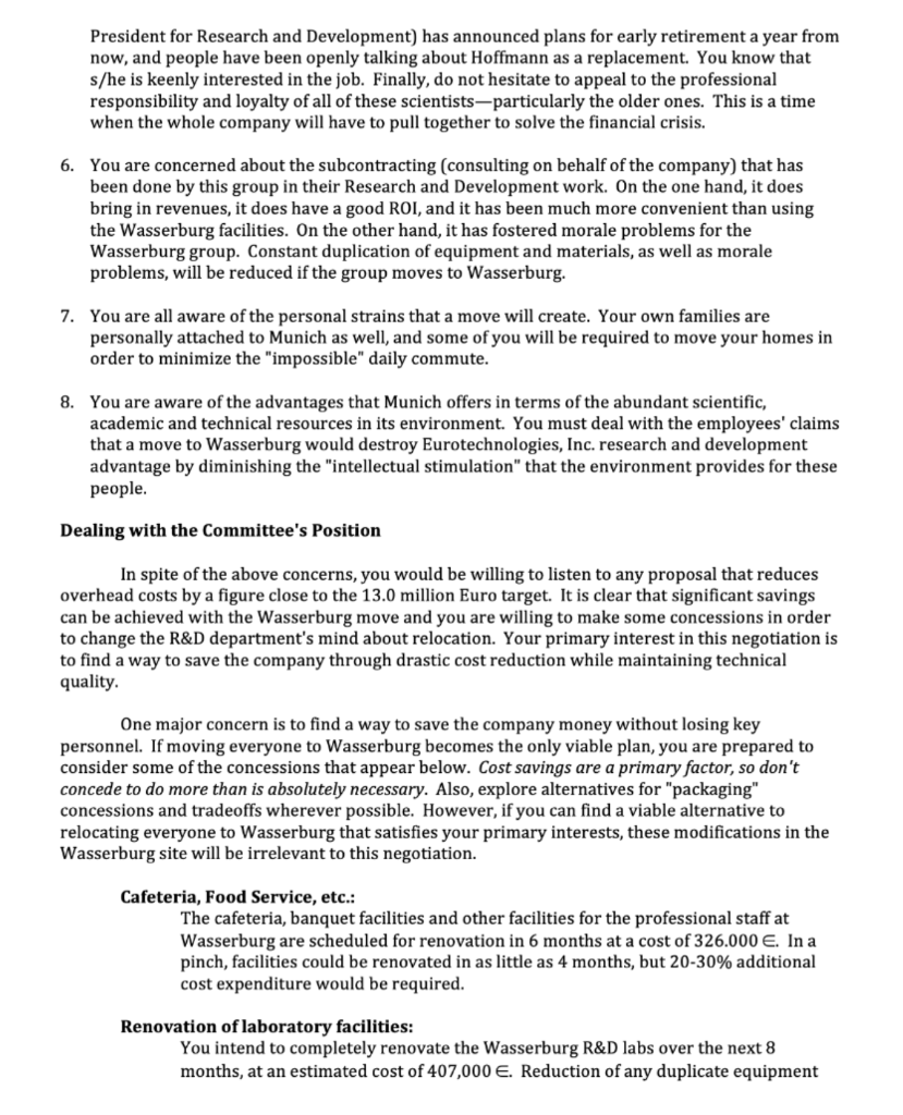 Eurotechnologies Inc. Case Study 1) What was the