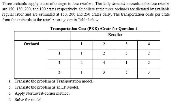 OPERATION Research Solve it ASAP Three orchards