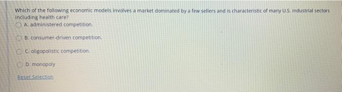 Which of the following economic models involves a