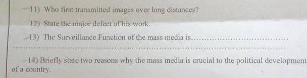 11. Who first transmitted images over long