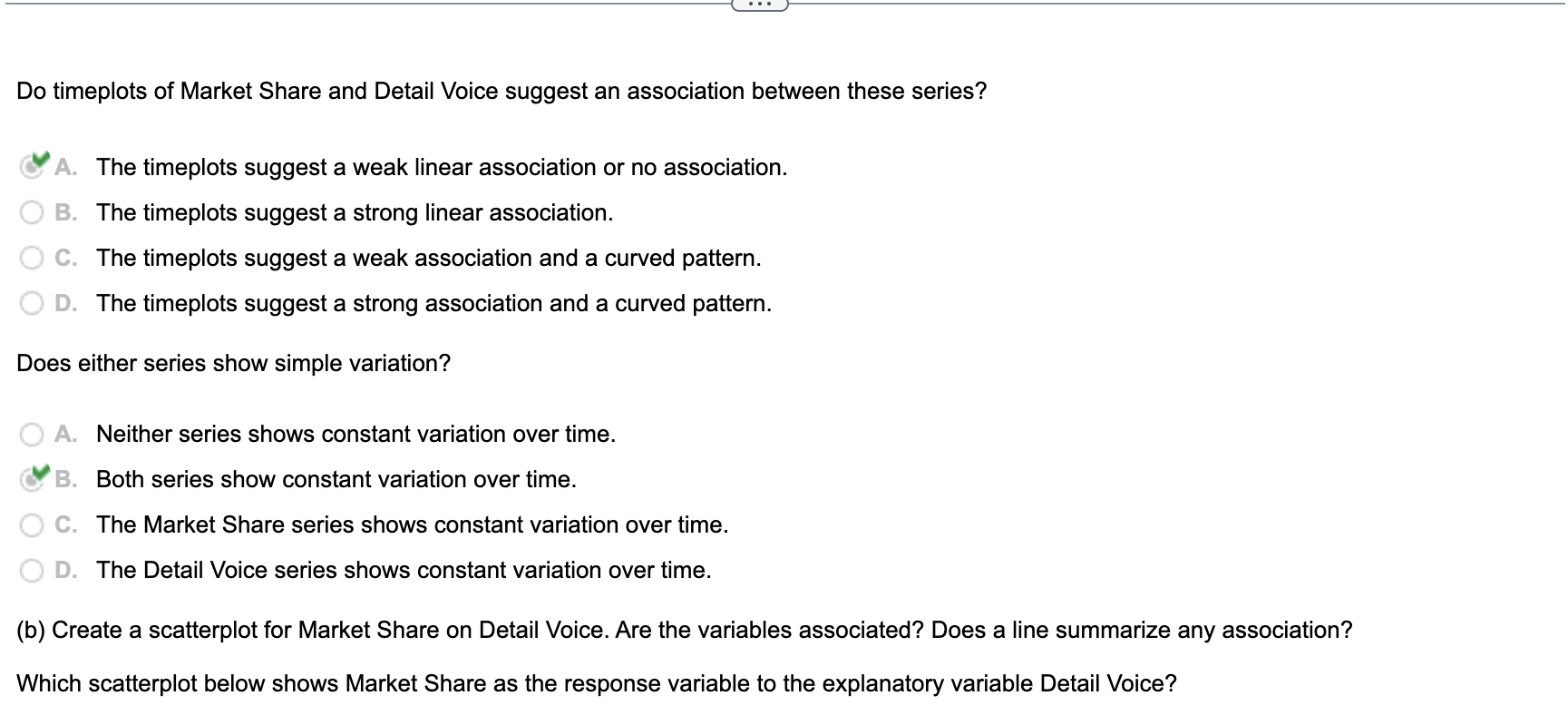 Please Help with " C" The accompanying data