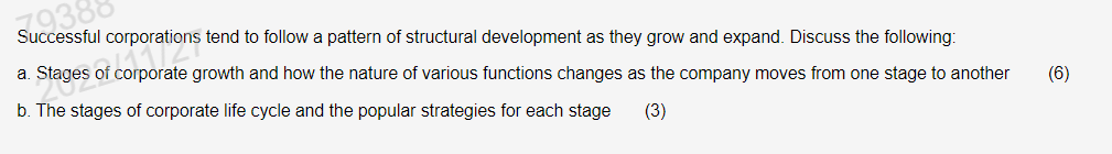 Successful corporations tend to follow a pattern