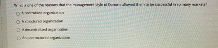 What is one of the reasons that the management