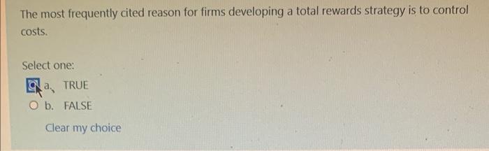 The most frequently cited reason for firms