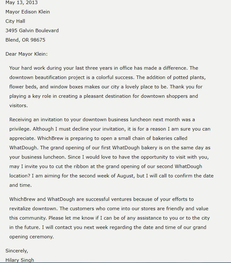 Consider the following scenario and refusal