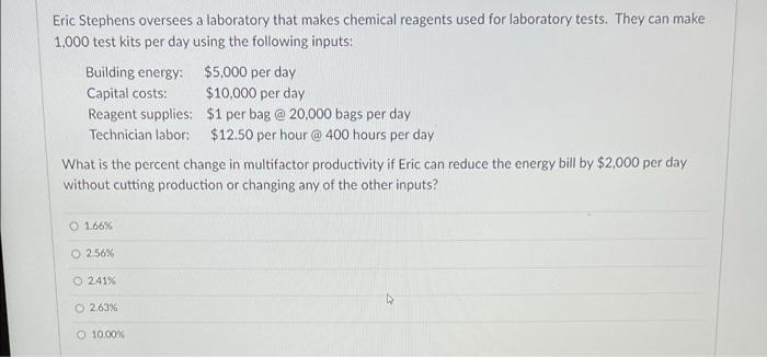 Eric Stephens oversees a laboratory that makes