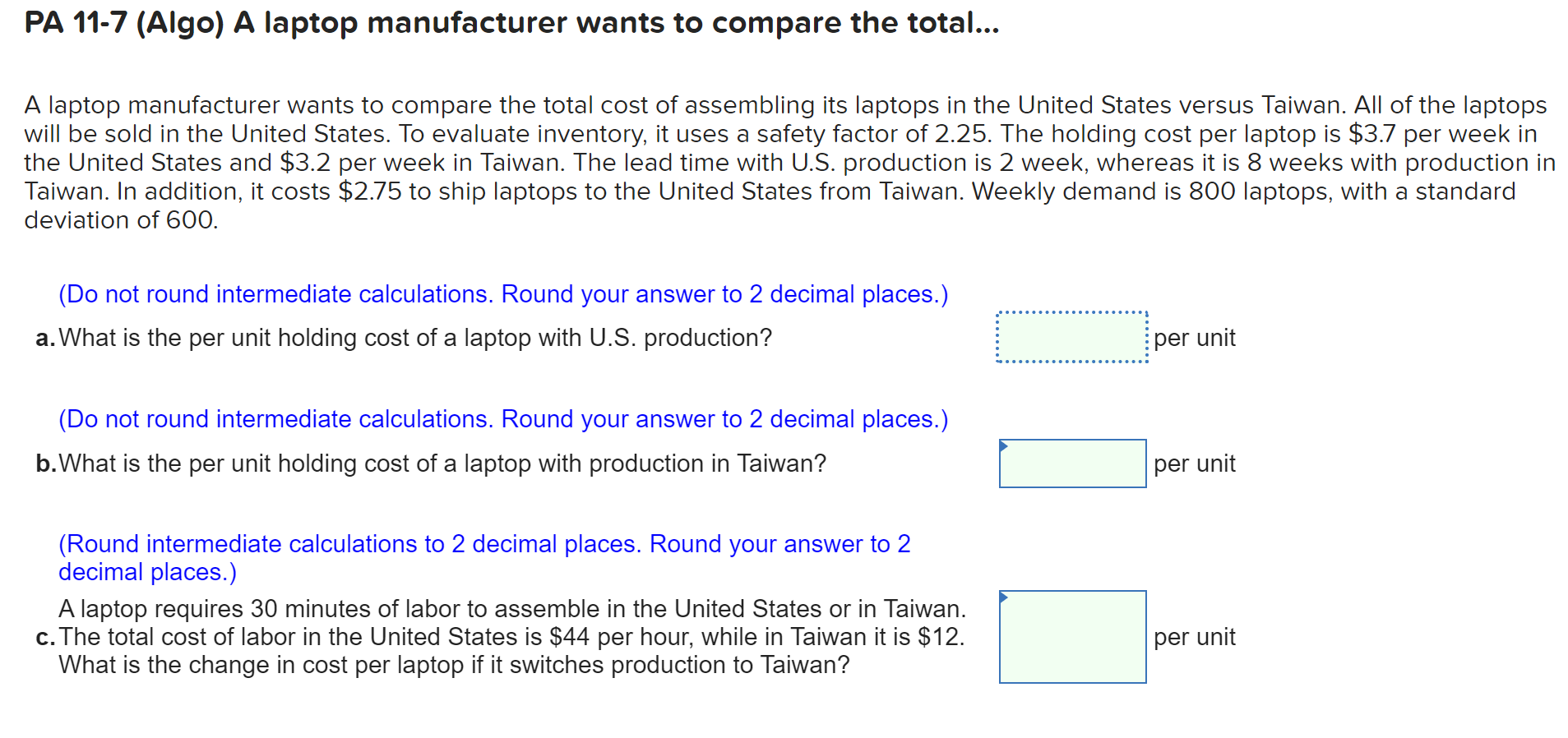 Can you please give the breakdown of the formula