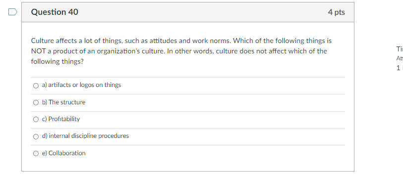 Question 39 4 pts People sometimes do not