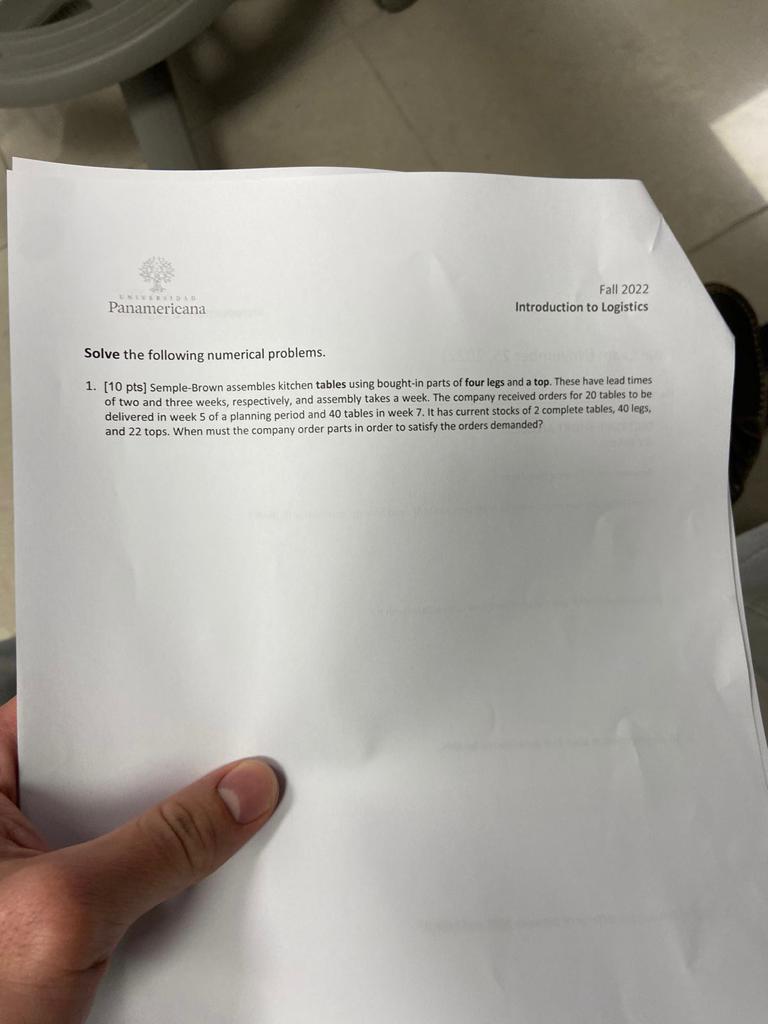 Solve the following numerical problems. 1. [10