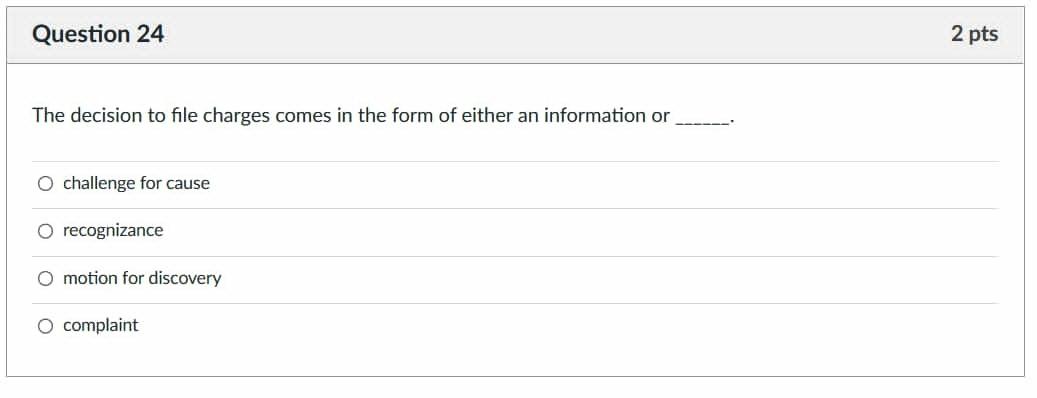 The decision to file charges comes in the form of