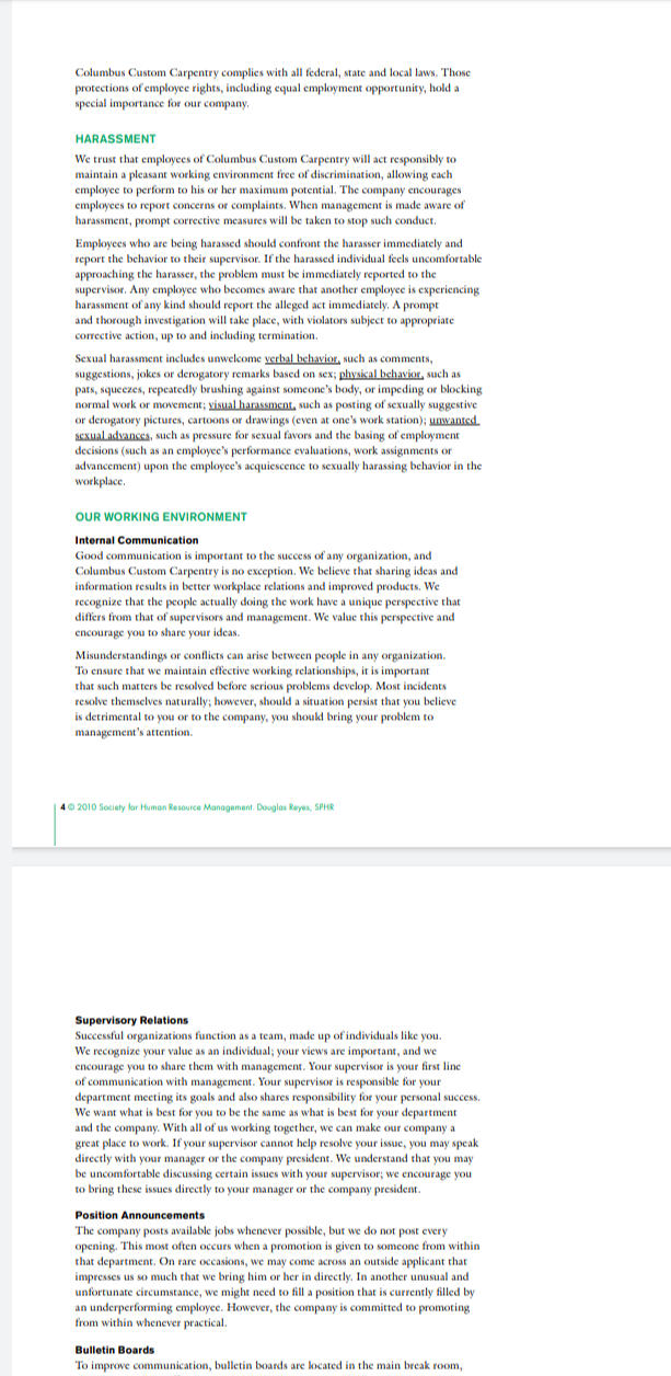 Regarding the Columbus Custom Carpentry Case