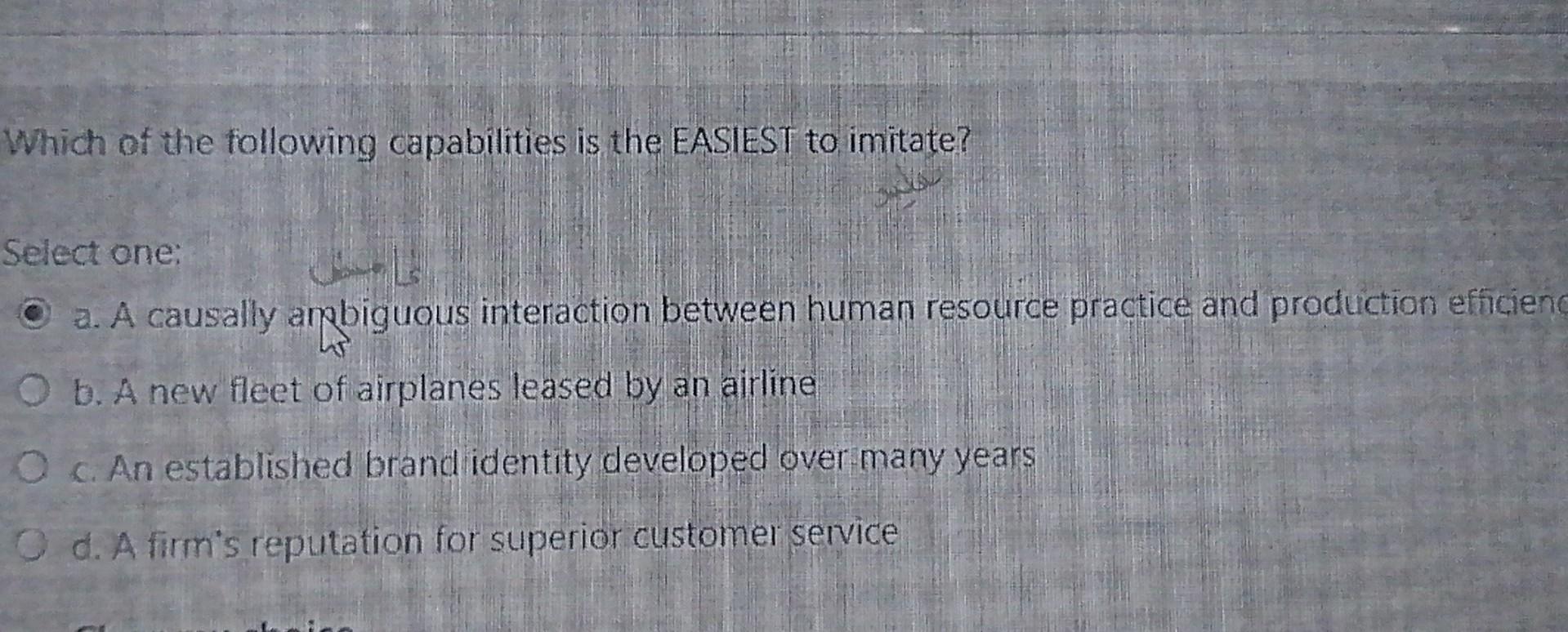 Competitive advantage is a key term when